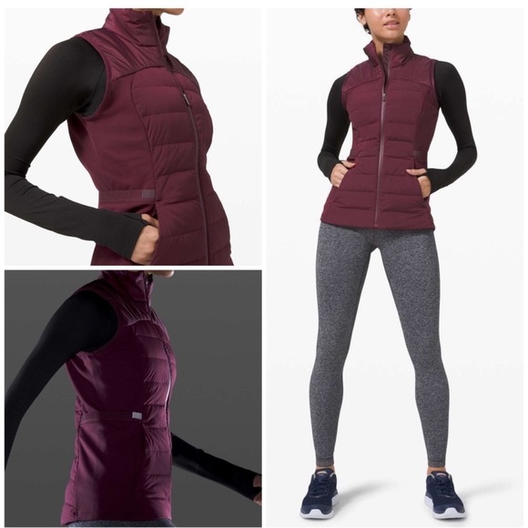 Lululemon Athletica Dark Red Puffer Vest - Picture 1 of 16